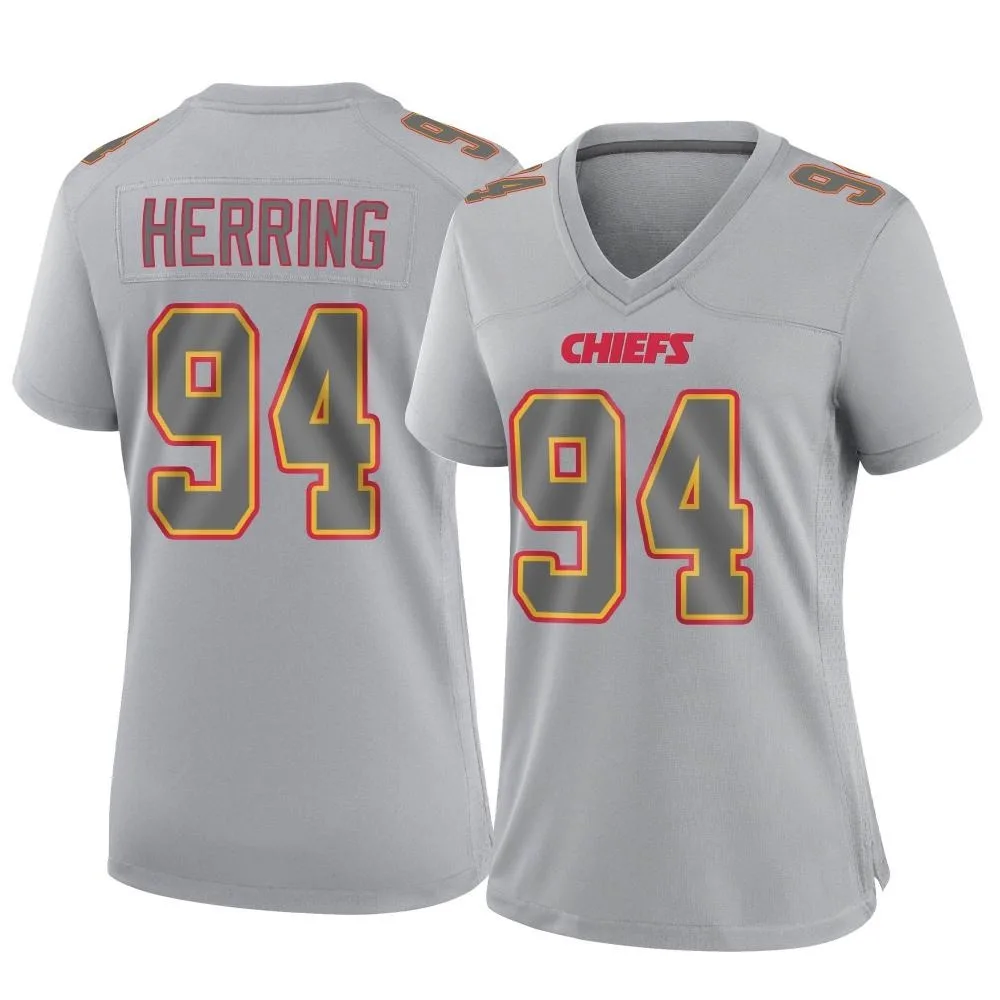 Women's Kansas City Chiefs Malik Herring Nike Atmosphere Fashion Game Gray Jersey Women's Kansas City Chiefs Malik Herring Nike Atmosphere Fashion Game Gray Jersey