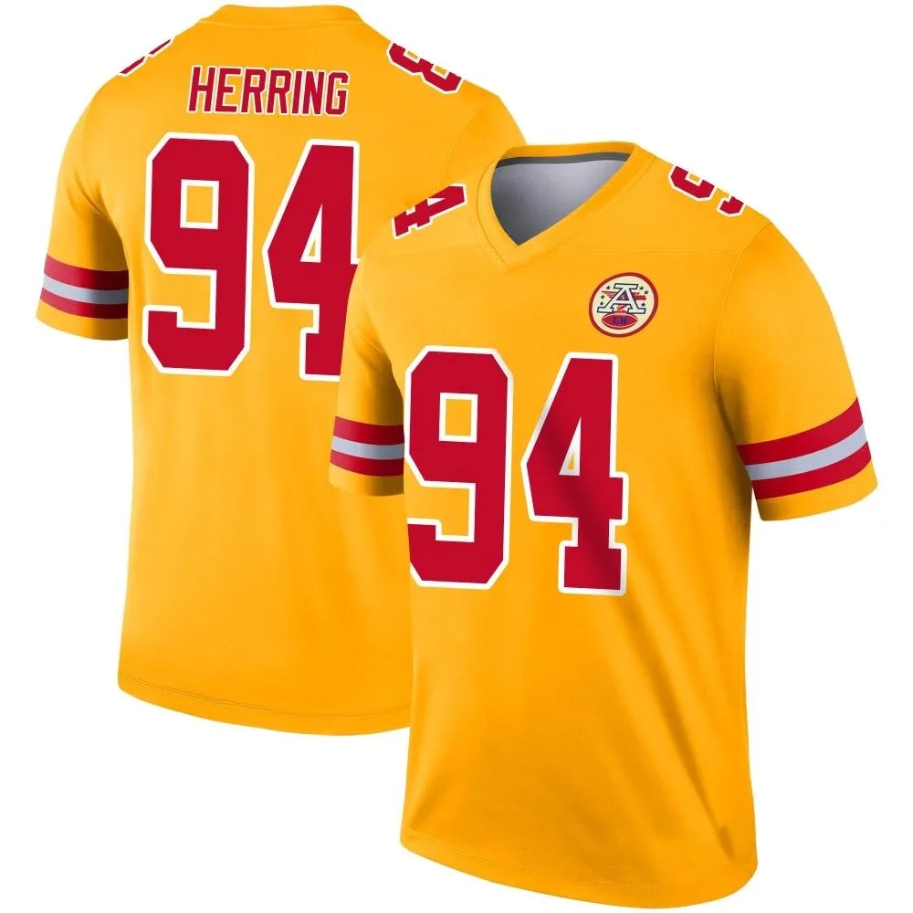 Youth Kansas City Chiefs Malik Herring Nike Inverted Legend Gold Jersey Youth Kansas City Chiefs Malik Herring Nike Inverted Legend Gold Jersey