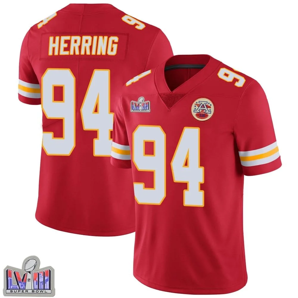 Youth Kansas City Chiefs Malik Herring Nike Team Color Vapor Untouchable Super Bowl LVIII Patch Limited Red Jersey Youth Kansas City Chiefs Malik Herring Nike Team Color Vapor Untouchable Super Bowl LVIII Patch Limited Red Jersey