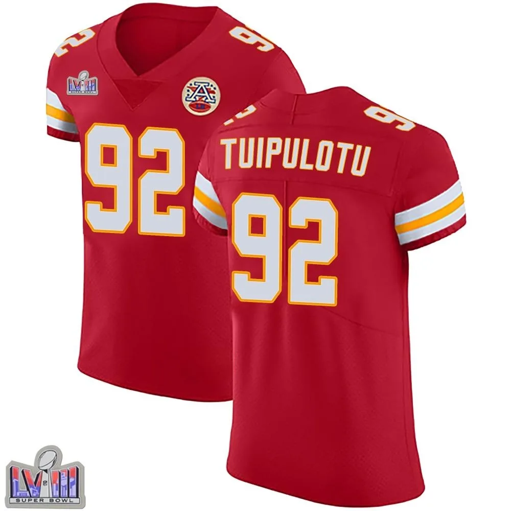 Men's Kansas City Chiefs Marlon Tuipulotu Nike Team Color Vapor Untouchable Super Bowl LVIII Patch Elite Red Jersey Men's Kansas City Chiefs Marlon Tuipulotu Nike Team Color Vapor Untouchable Super Bowl LVIII Patch Elite Red Jersey