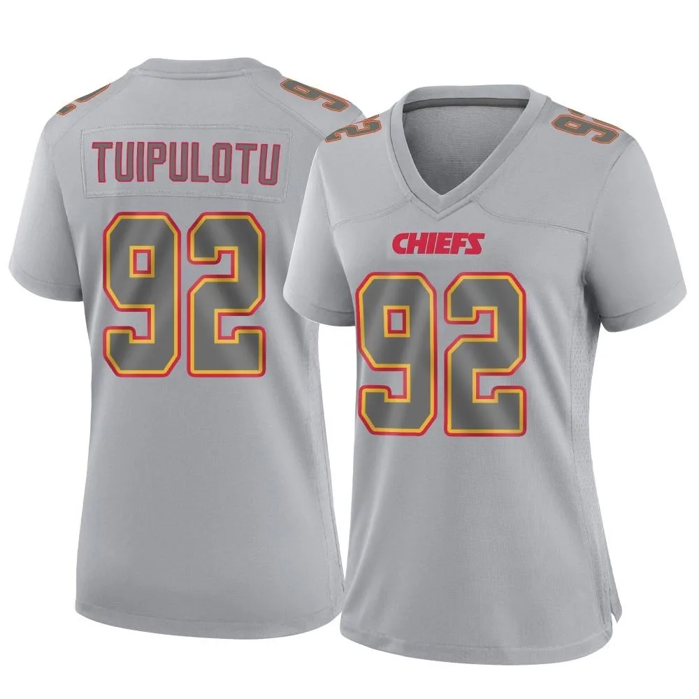 Women's Kansas City Chiefs Marlon Tuipulotu Nike Atmosphere Fashion Game Gray Jersey Women's Kansas City Chiefs Marlon Tuipulotu Nike Atmosphere Fashion Game Gray Jersey