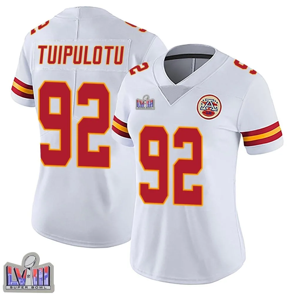 Women's Kansas City Chiefs Marlon Tuipulotu Nike Vapor Untouchable Super Bowl LVIII Patch Limited White Jersey Women's Kansas City Chiefs Marlon Tuipulotu Nike Vapor Untouchable Super Bowl LVIII Patch Limited White Jersey