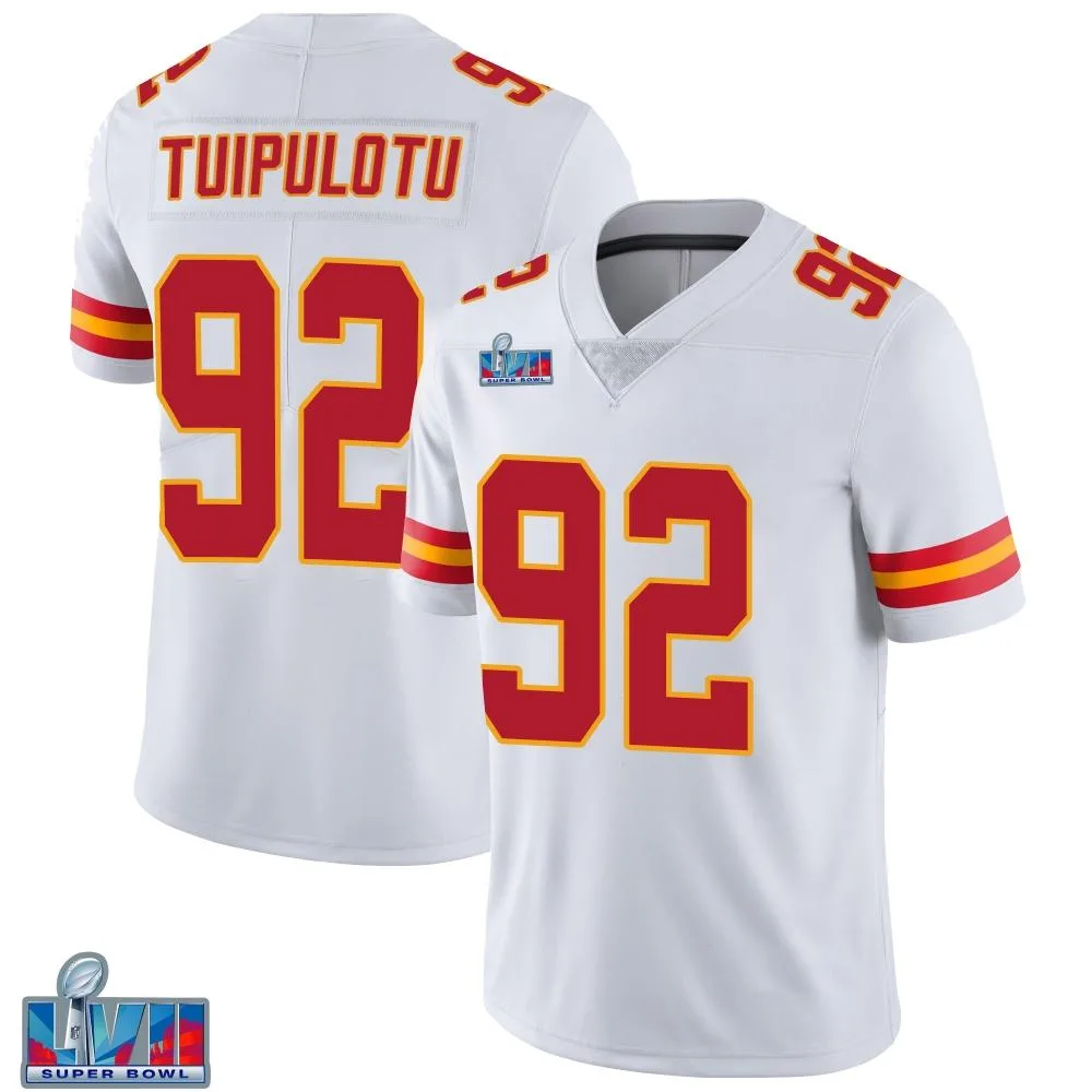 Youth Kansas City Chiefs Marlon Tuipulotu Nike Vapor Untouchable Super Bowl LVII Patch Limited White Jersey Youth Kansas City Chiefs Marlon Tuipulotu Nike Vapor Untouchable Super Bowl LVII Patch Limited White Jersey
