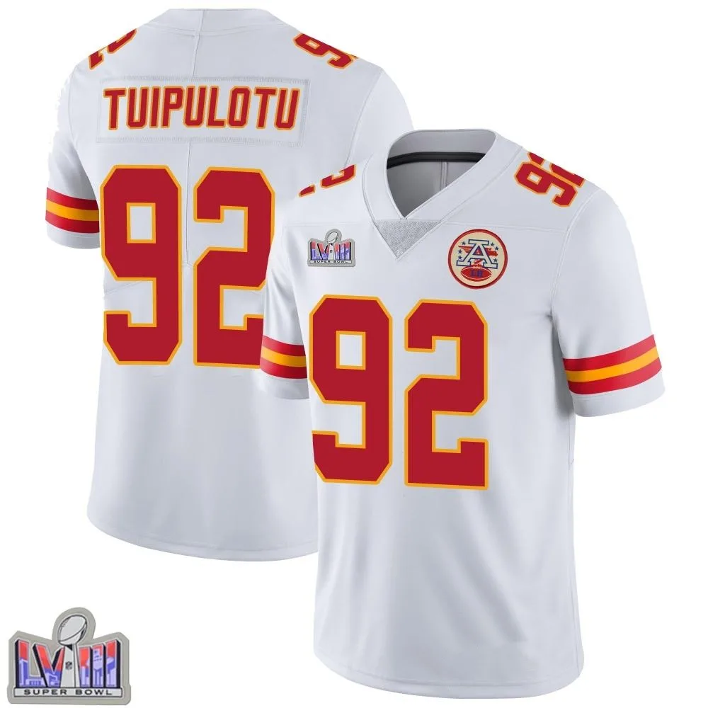 Youth Kansas City Chiefs Marlon Tuipulotu Nike Vapor Untouchable Super Bowl LVIII Patch Limited White Jersey Youth Kansas City Chiefs Marlon Tuipulotu Nike Vapor Untouchable Super Bowl LVIII Patch Limited White Jersey