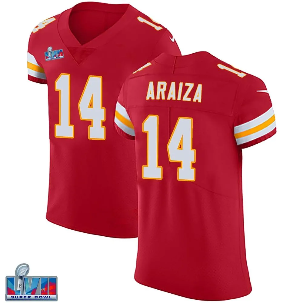 Men's Kansas City Chiefs Matt Araiza Nike Team Color Vapor Untouchable Super Bowl LVII Patch Elite Red Jersey Men's Kansas City Chiefs Matt Araiza Nike Team Color Vapor Untouchable Super Bowl LVII Patch Elite Red Jersey