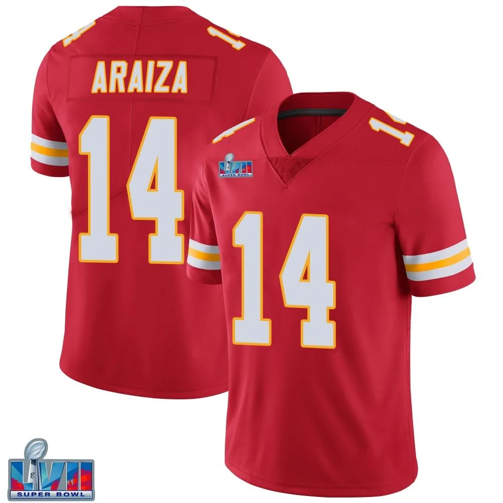 Men's Kansas City Chiefs Matt Araiza Nike Team Color Vapor Untouchable Super Bowl LVII Patch Limited Red Jersey Men's Kansas City Chiefs Matt Araiza Nike Team Color Vapor Untouchable Super Bowl LVII Patch Limited Red Jersey