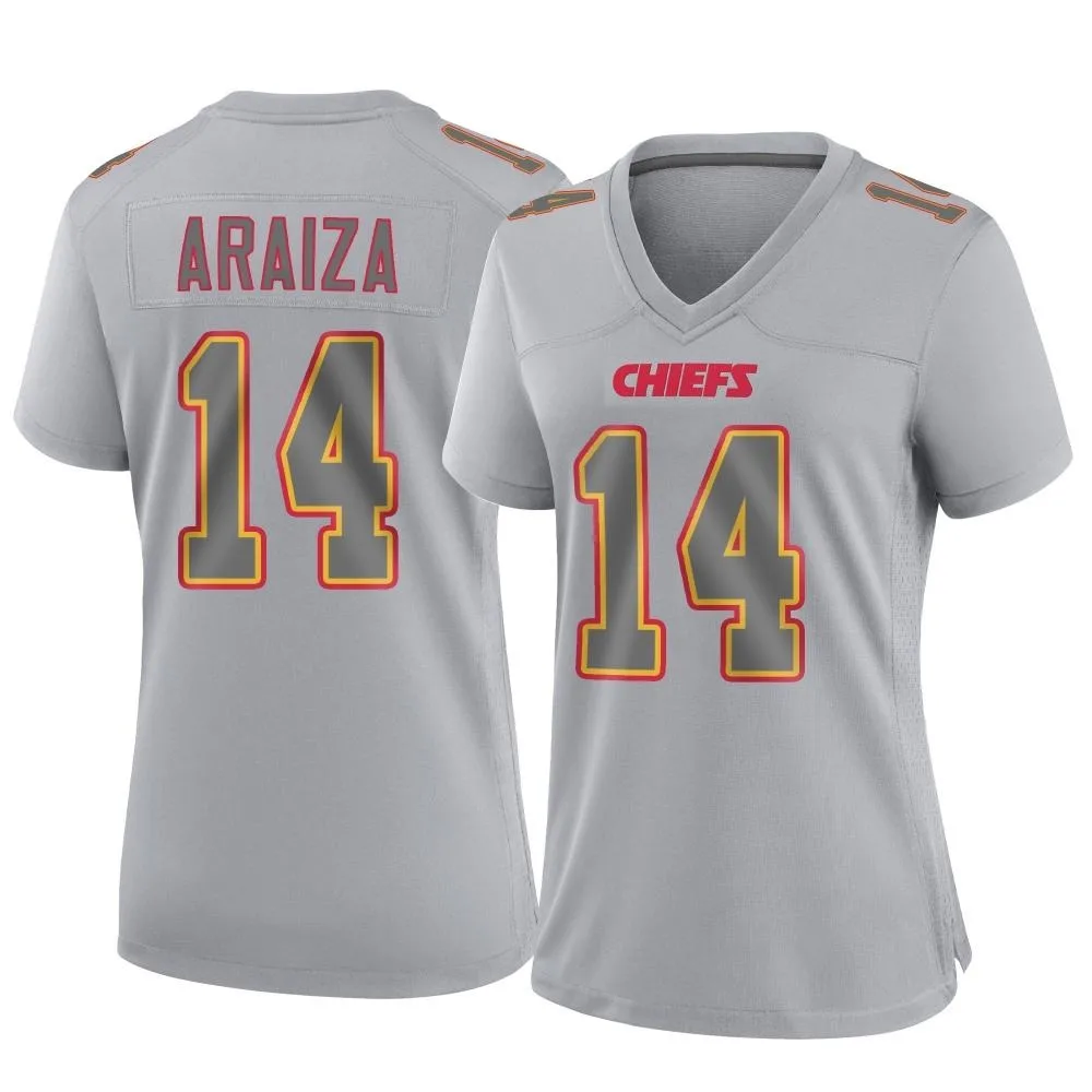 Women's Kansas City Chiefs Matt Araiza Nike Atmosphere Fashion Game Gray Jersey Women's Kansas City Chiefs Matt Araiza Nike Atmosphere Fashion Game Gray Jersey