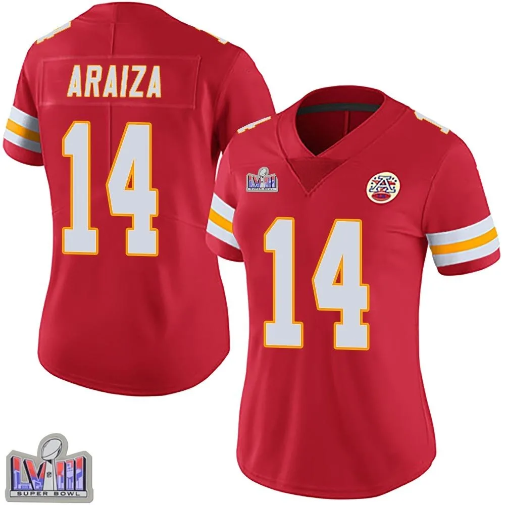 Women's Kansas City Chiefs Matt Araiza Nike Team Color Vapor Untouchable Super Bowl LVIII Patch Limited Red Jersey Women's Kansas City Chiefs Matt Araiza Nike Team Color Vapor Untouchable Super Bowl LVIII Patch Limited Red Jersey