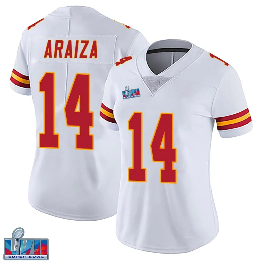 Women's Kansas City Chiefs Matt Araiza Nike Vapor Untouchable Super Bowl LVII Patch Limited White Jersey Women's Kansas City Chiefs Matt Araiza Nike Vapor Untouchable Super Bowl LVII Patch Limited White Jersey