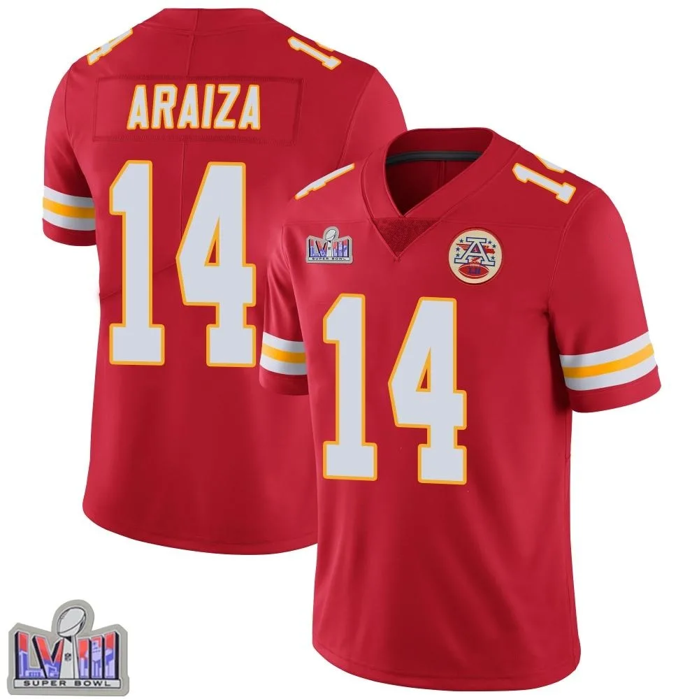 Youth Kansas City Chiefs Matt Araiza Nike Team Color Vapor Untouchable Super Bowl LVIII Patch Limited Red Jersey Youth Kansas City Chiefs Matt Araiza Nike Team Color Vapor Untouchable Super Bowl LVIII Patch Limited Red Jersey