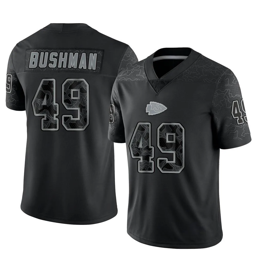 Men's Kansas City Chiefs Matt Bushman Nike Reflective Limited Black Jersey Men's Kansas City Chiefs Matt Bushman Nike Reflective Limited Black Jersey