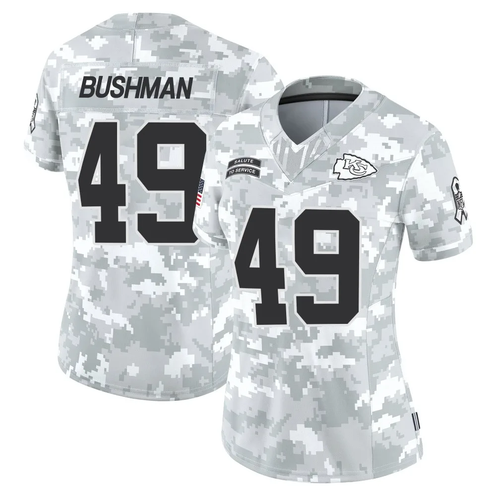 Women's Kansas City Chiefs Matt Bushman Nike 2024 Salute to Service Limited Arctic Camo Jersey Women's Kansas City Chiefs Matt Bushman Nike 2024 Salute to Service Limited Arctic Camo Jersey