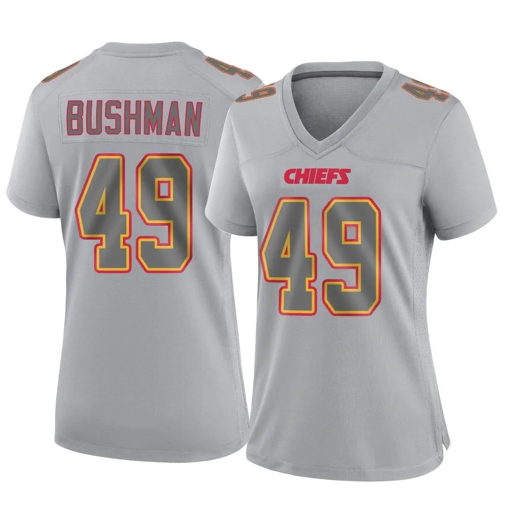 Women's Kansas City Chiefs Matt Bushman Nike Atmosphere Fashion Game Gray Jersey Women's Kansas City Chiefs Matt Bushman Nike Atmosphere Fashion Game Gray Jersey