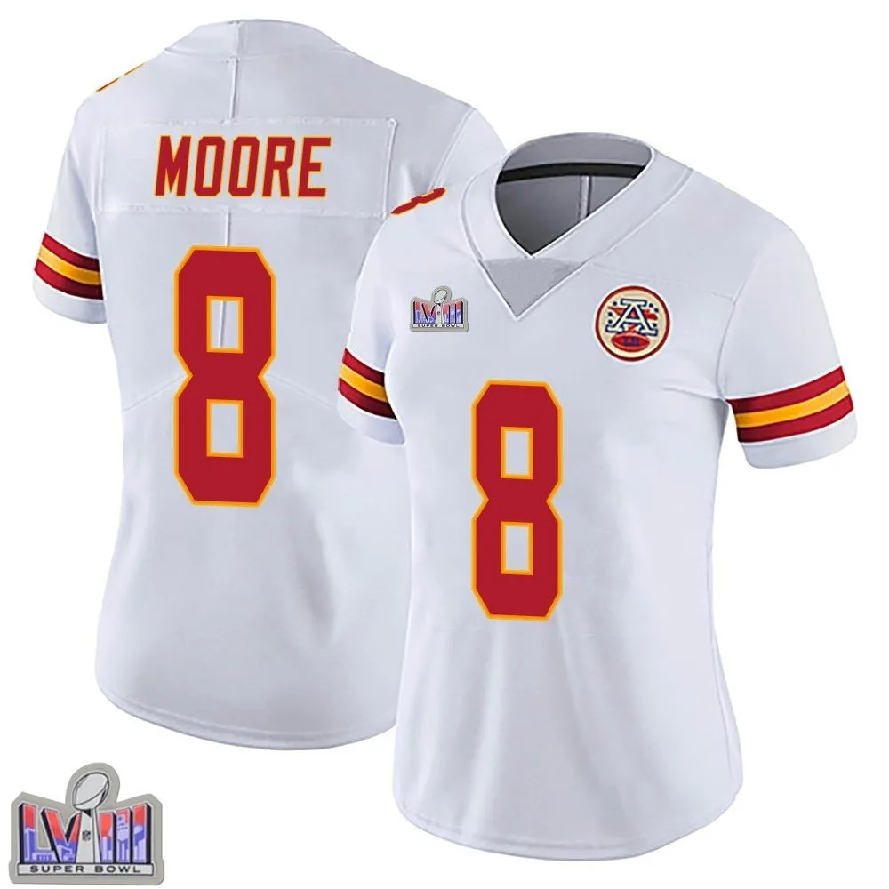 Women's Kansas City Chiefs Matt Moore Nike Vapor Untouchable Super Bowl LVIII Patch Limited White Jersey Women's Kansas City Chiefs Matt Moore Nike Vapor Untouchable Super Bowl LVIII Patch Limited White Jersey