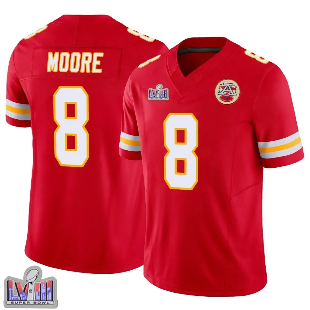 Youth Kansas City Chiefs Matt Moore Nike Vapor F.U.S.E. Super Bowl LVIII Patch Limited Red Jersey Youth Kansas City Chiefs Matt Moore Nike Vapor F.U.S.E. Super Bowl LVIII Patch Limited Red Jersey