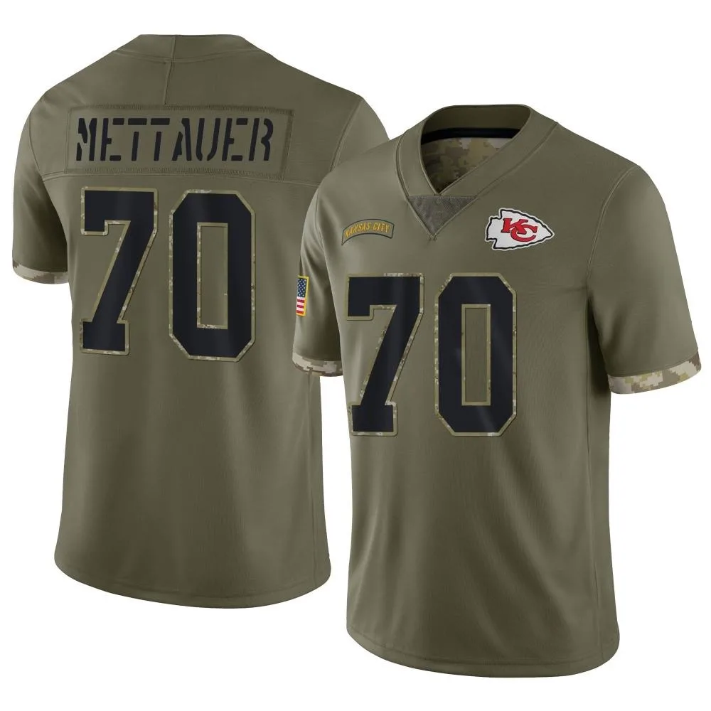 Men's Kansas City Chiefs Mckade Mettauer Nike 2022 Salute To Service Limited Olive Jersey Men's Kansas City Chiefs Mckade Mettauer Nike 2022 Salute To Service Limited Olive Jersey