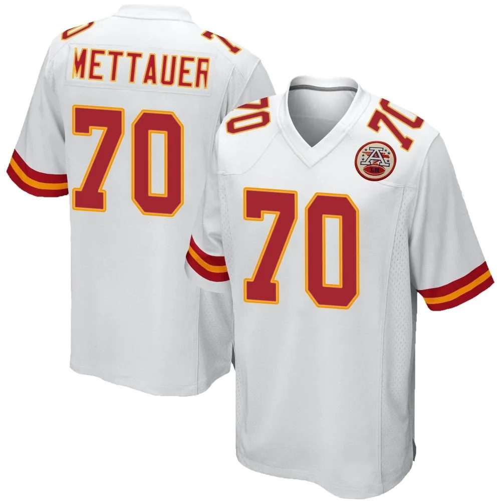Men's Kansas City Chiefs Mckade Mettauer Nike Game White Jersey Men's Kansas City Chiefs Mckade Mettauer Nike Game White Jersey