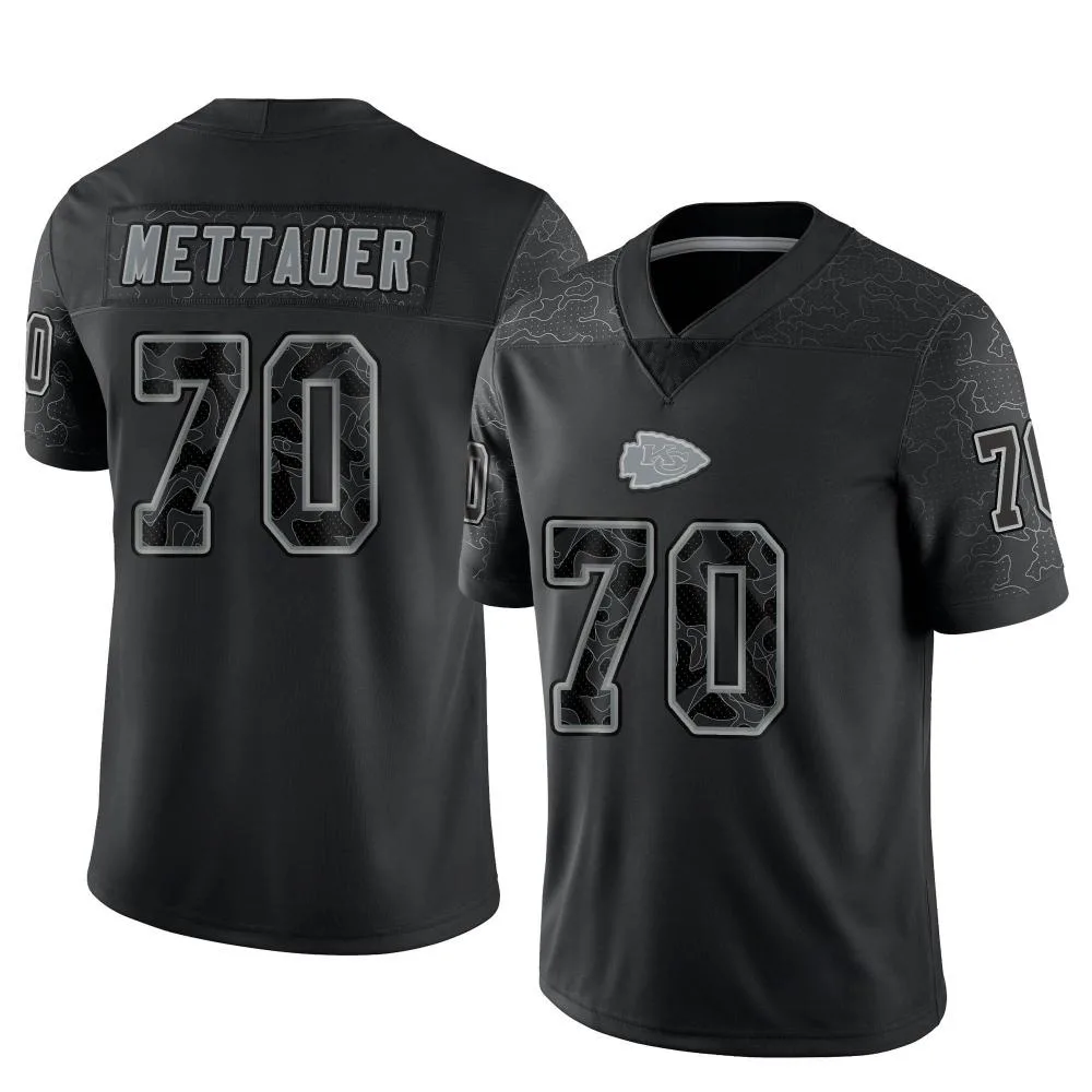 Men's Kansas City Chiefs Mckade Mettauer Nike Reflective Limited Black Jersey Men's Kansas City Chiefs Mckade Mettauer Nike Reflective Limited Black Jersey
