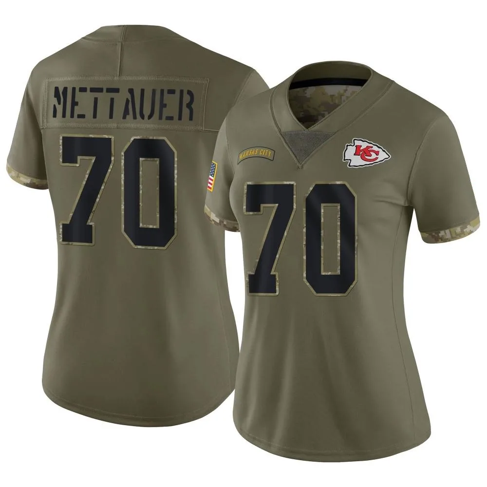 Women's Kansas City Chiefs Mckade Mettauer Nike 2022 Salute To Service Limited Olive Jersey Women's Kansas City Chiefs Mckade Mettauer Nike 2022 Salute To Service Limited Olive Jersey