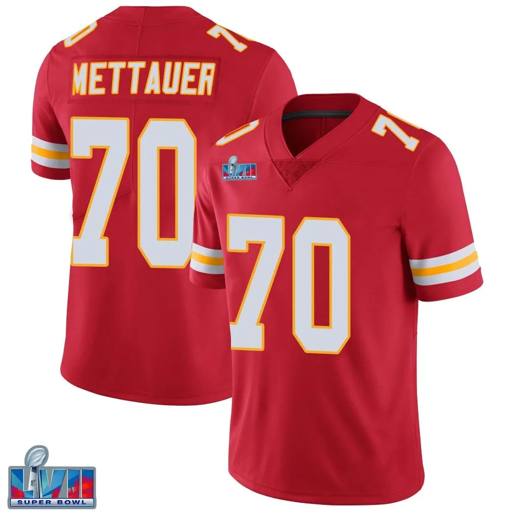 Youth Kansas City Chiefs Mckade Mettauer Nike Team Color Vapor Untouchable Super Bowl LVII Patch Limited Red Jersey Youth Kansas City Chiefs Mckade Mettauer Nike Team Color Vapor Untouchable Super Bowl LVII Patch Limited Red Jersey