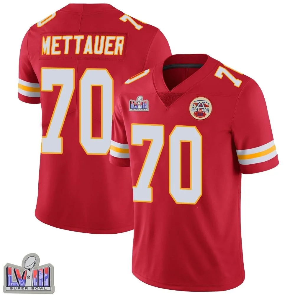 Youth Kansas City Chiefs Mckade Mettauer Nike Team Color Vapor Untouchable Super Bowl LVIII Patch Limited Red Jersey Youth Kansas City Chiefs Mckade Mettauer Nike Team Color Vapor Untouchable Super Bowl LVIII Patch Limited Red Jersey