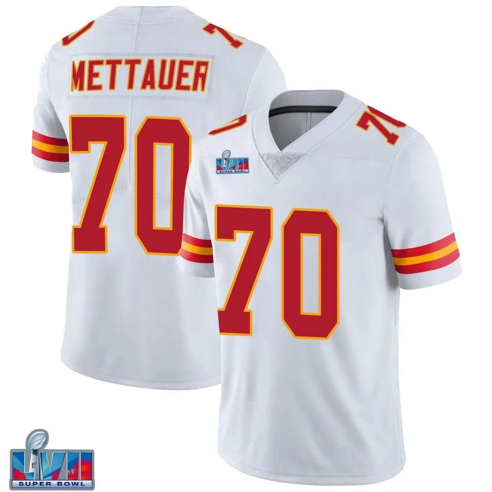 Youth Kansas City Chiefs Mckade Mettauer Nike Vapor Untouchable Super Bowl LVII Patch Limited White Jersey Youth Kansas City Chiefs Mckade Mettauer Nike Vapor Untouchable Super Bowl LVII Patch Limited White Jersey