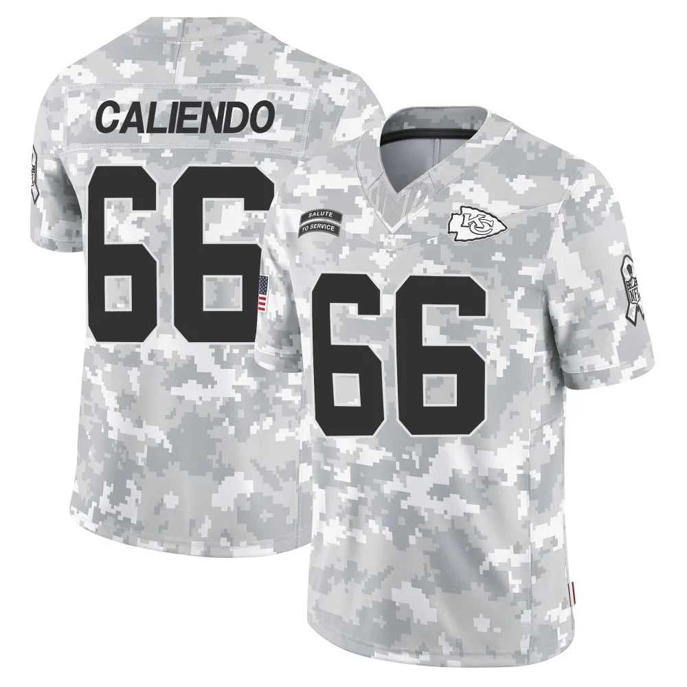 Men's Kansas City Chiefs Mike Caliendo Nike 2024 Salute to Service Limited Arctic Camo Jersey Men's Kansas City Chiefs Mike Caliendo Nike 2024 Salute to Service Limited Arctic Camo Jersey