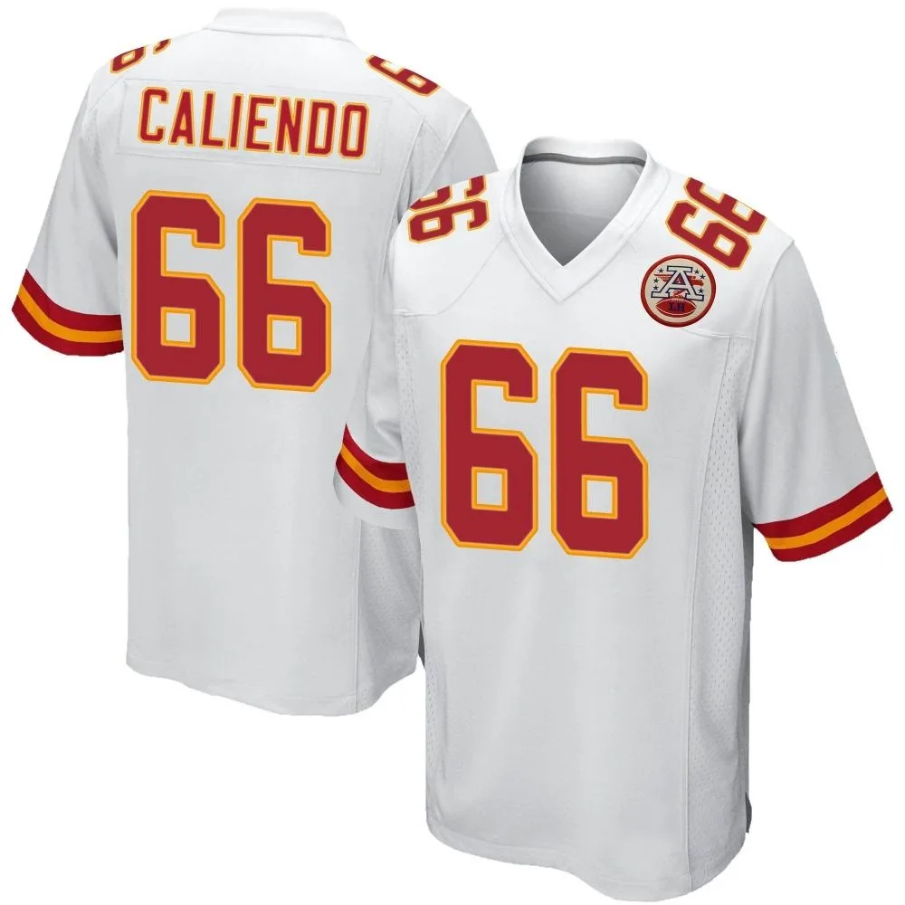 Men's Kansas City Chiefs Mike Caliendo Nike Game White Jersey Men's Kansas City Chiefs Mike Caliendo Nike Game White Jersey