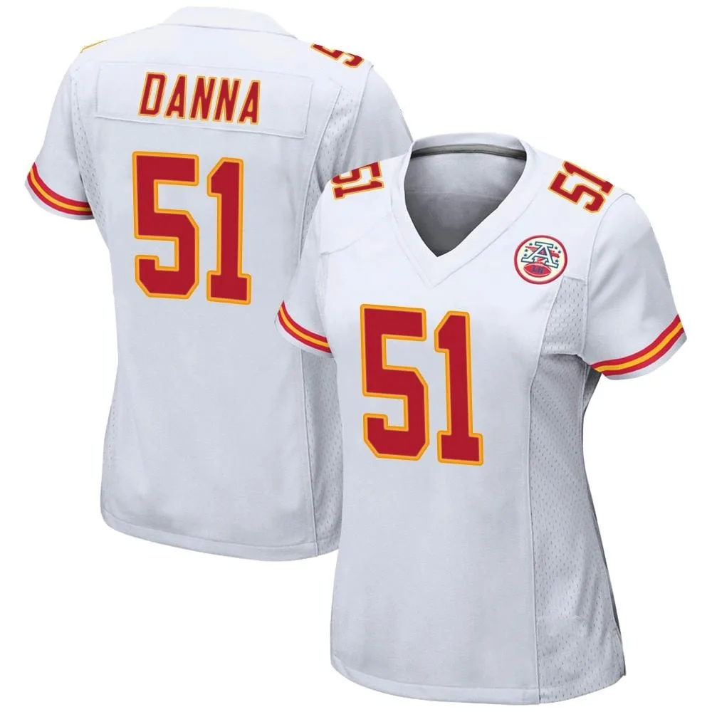 Women's Kansas City Chiefs Mike Danna Nike Game White Jersey Women's Kansas City Chiefs Mike Danna Nike Game White Jersey