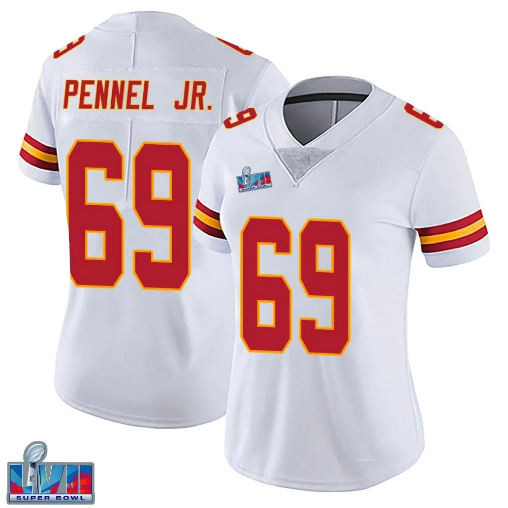 Women's Kansas City Chiefs Mike Pennel Jr. Nike Vapor Untouchable Super Bowl LVII Patch Limited White Jersey Women's Kansas City Chiefs Mike Pennel Jr. Nike Vapor Untouchable Super Bowl LVII Patch Limited White Jersey