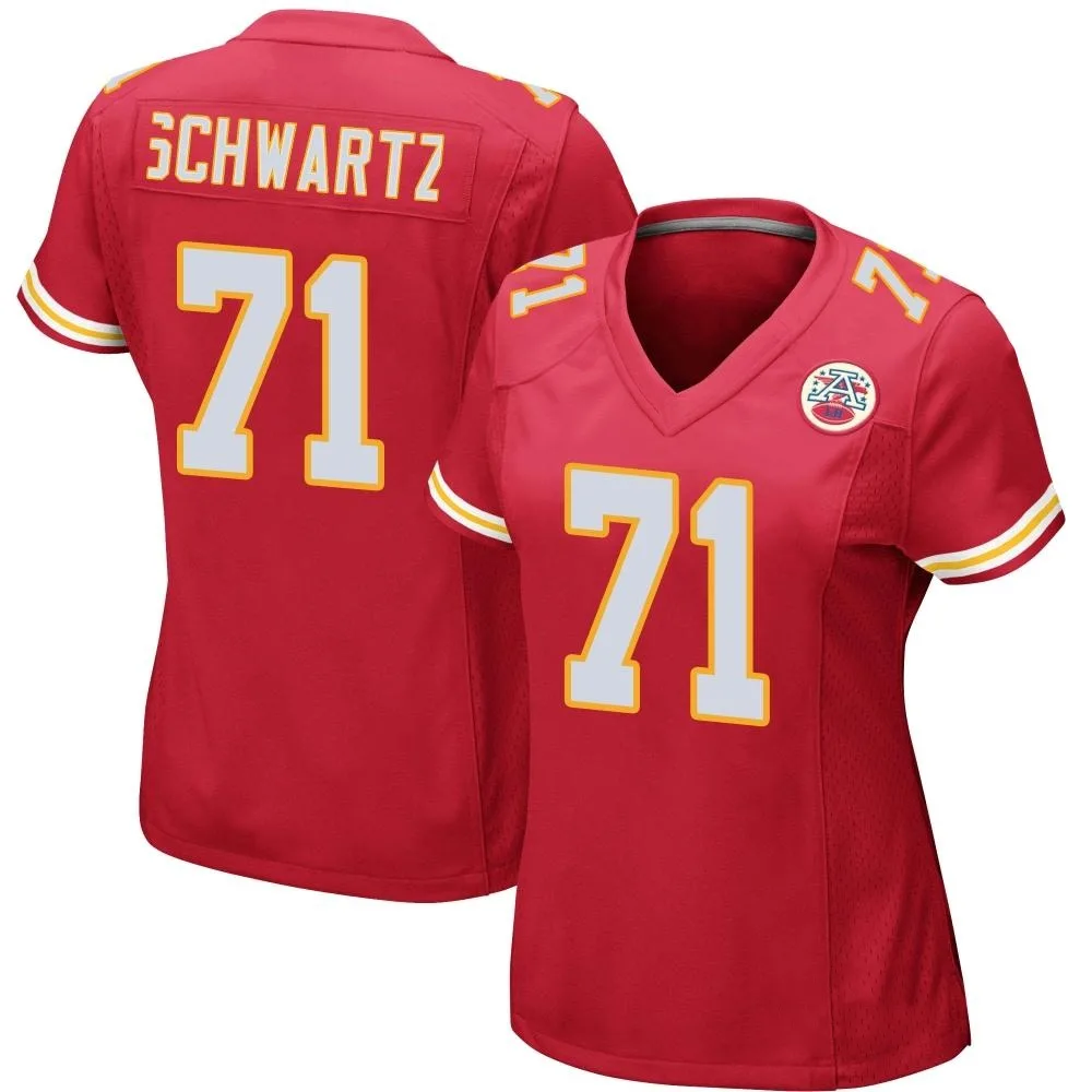 Women's Kansas City Chiefs Mitchell Schwartz Nike Team Color Game Red Jersey Women's Kansas City Chiefs Mitchell Schwartz Nike Team Color Game Red Jersey