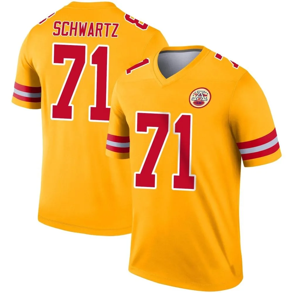 Youth Kansas City Chiefs Mitchell Schwartz Nike Inverted Legend Gold Jersey Youth Kansas City Chiefs Mitchell Schwartz Nike Inverted Legend Gold Jersey