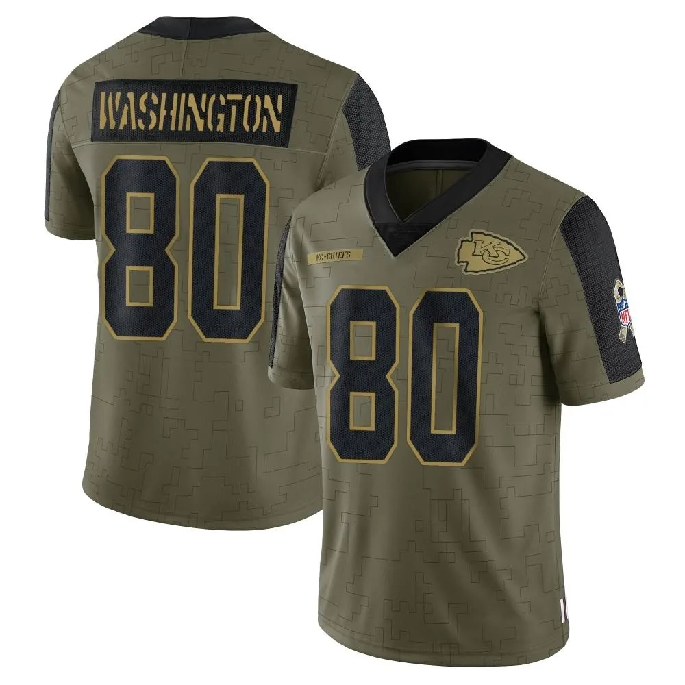 Men's Kansas City Chiefs Montrell Washington Nike 2021 Salute To Service Limited Olive Jersey Men's Kansas City Chiefs Montrell Washington Nike 2021 Salute To Service Limited Olive Jersey