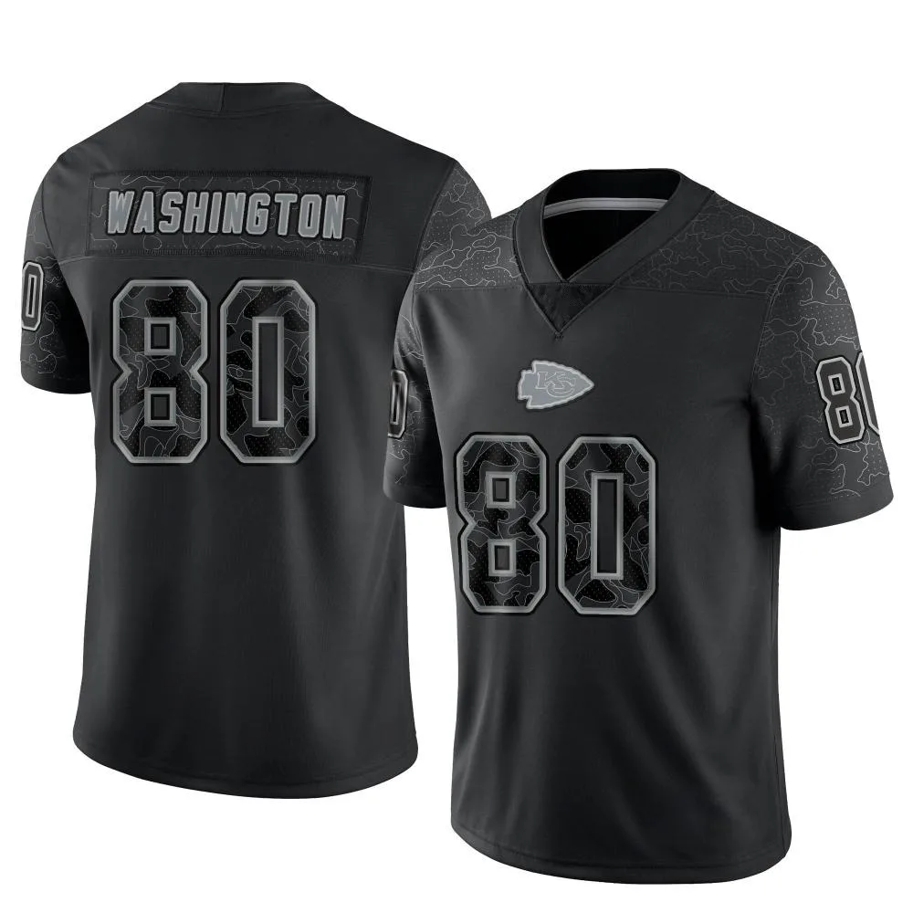 Men's Kansas City Chiefs Montrell Washington Nike Reflective Limited Black Jersey Men's Kansas City Chiefs Montrell Washington Nike Reflective Limited Black Jersey