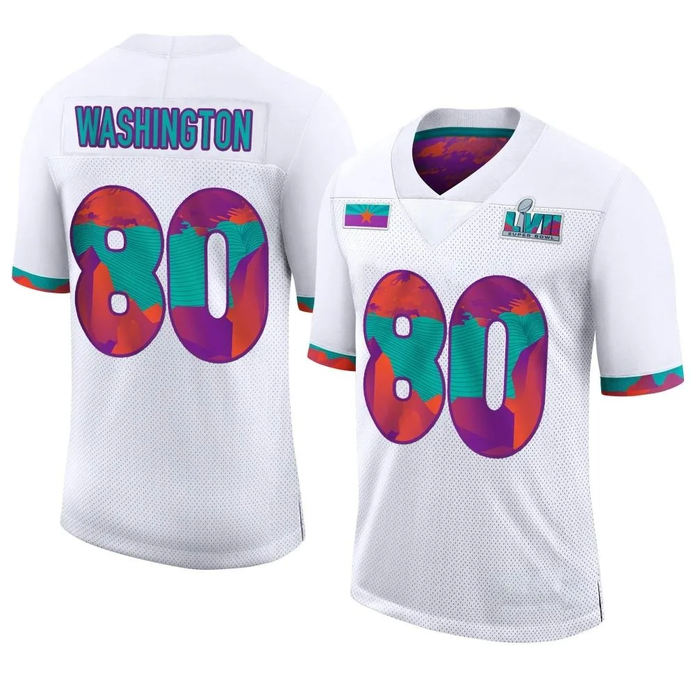Men's Kansas City Chiefs Montrell Washington Nike Super Bowl LVII Limited White Jersey Men's Kansas City Chiefs Montrell Washington Nike Super Bowl LVII Limited White Jersey