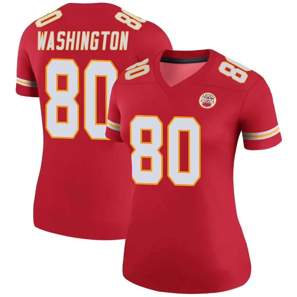 Women's Kansas City Chiefs Montrell Washington Nike Color Rush Legend Red Jersey Women's Kansas City Chiefs Montrell Washington Nike Color Rush Legend Red Jersey