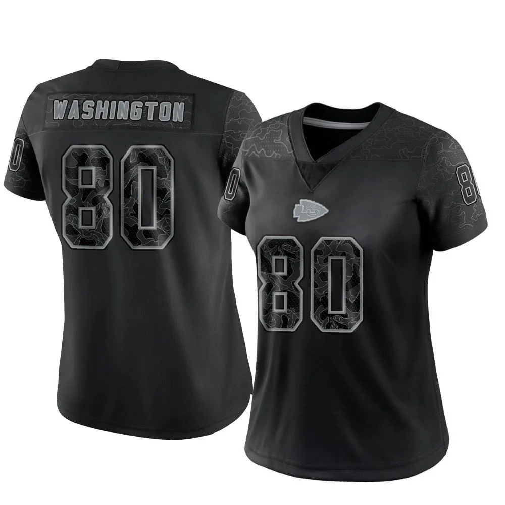 Women's Kansas City Chiefs Montrell Washington Nike Reflective Limited Black Jersey Women's Kansas City Chiefs Montrell Washington Nike Reflective Limited Black Jersey