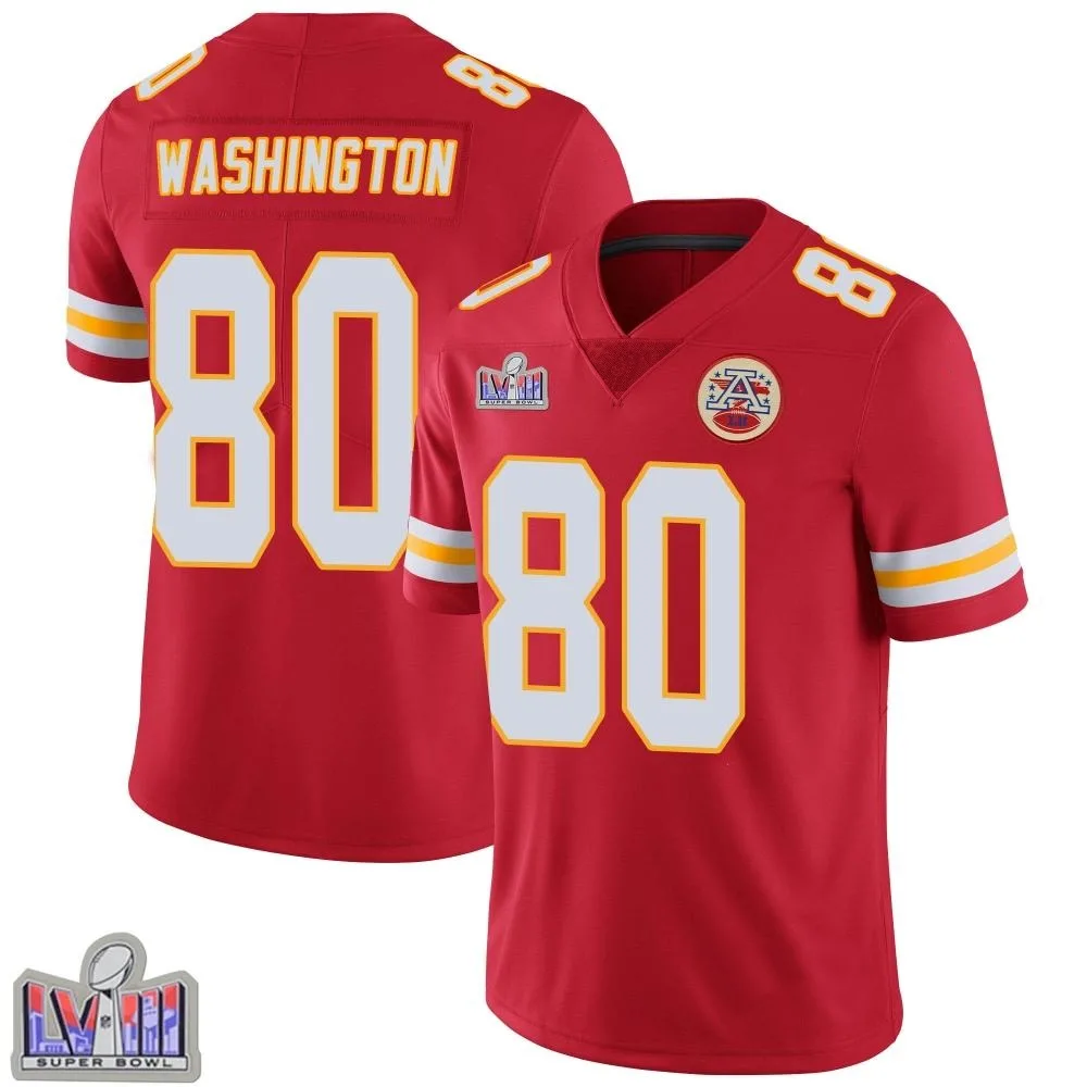 Youth Kansas City Chiefs Montrell Washington Nike Team Color Vapor Untouchable Super Bowl LVIII Patch Limited Red Jersey Youth Kansas City Chiefs Montrell Washington Nike Team Color Vapor Untouchable Super Bowl LVIII Patch Limited Red Jersey