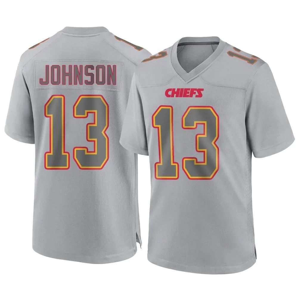 Men's Kansas City Chiefs Nazeeh Johnson Nike Atmosphere Fashion Game Gray Jersey Men's Kansas City Chiefs Nazeeh Johnson Nike Atmosphere Fashion Game Gray Jersey