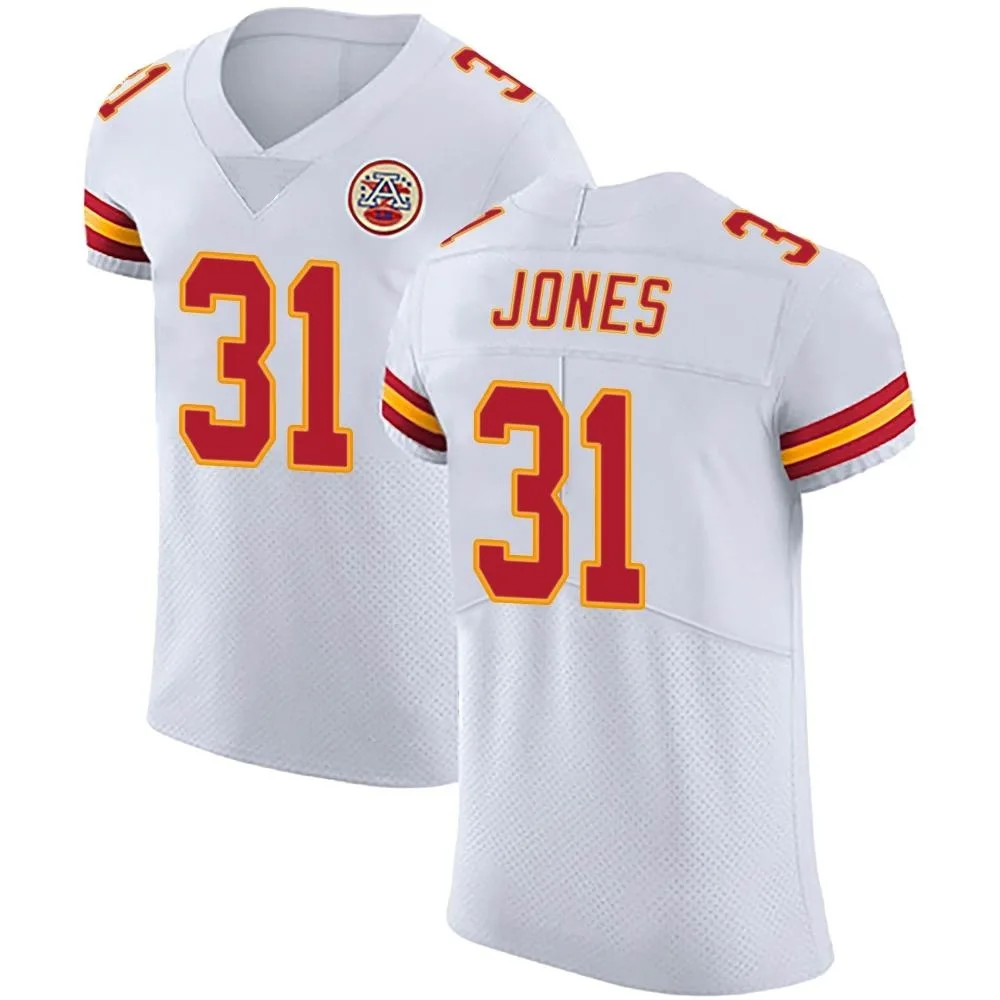 Men's Kansas City Chiefs Nic Jones Nike Vapor Untouchable Elite White Jersey Men's Kansas City Chiefs Nic Jones Nike Vapor Untouchable Elite White Jersey