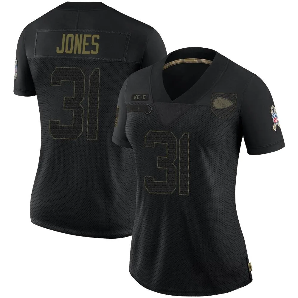 Women's Kansas City Chiefs Nic Jones Nike 2020 Salute To Service Limited Black Jersey Women's Kansas City Chiefs Nic Jones Nike 2020 Salute To Service Limited Black Jersey