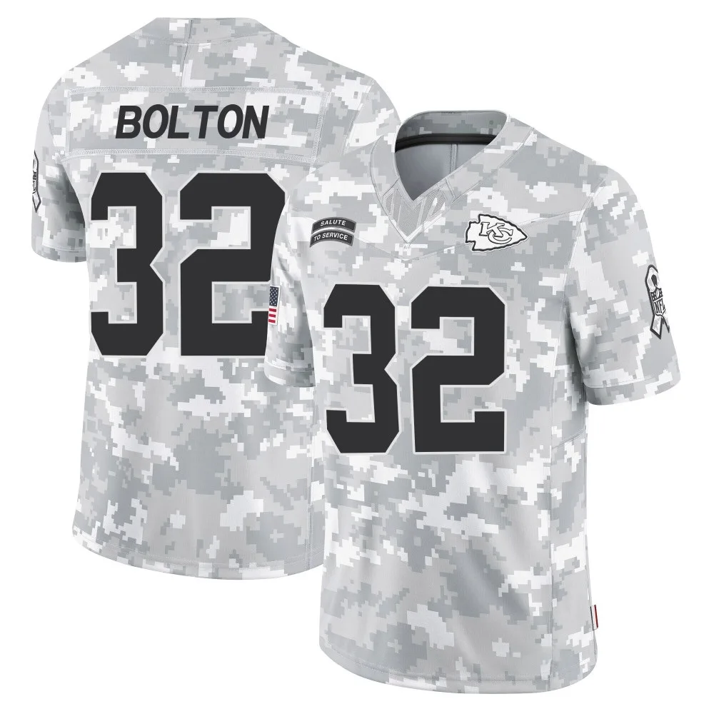 Men's Kansas City Chiefs Nick Bolton Nike 2024 Salute to Service Limited Arctic Camo Jersey Men's Kansas City Chiefs Nick Bolton Nike 2024 Salute to Service Limited Arctic Camo Jersey