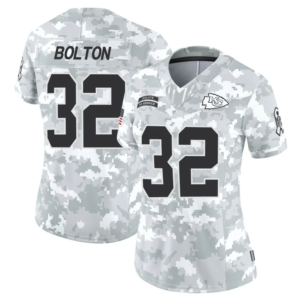 Women's Kansas City Chiefs Nick Bolton Nike 2024 Salute to Service Limited Arctic Camo Jersey Women's Kansas City Chiefs Nick Bolton Nike 2024 Salute to Service Limited Arctic Camo Jersey