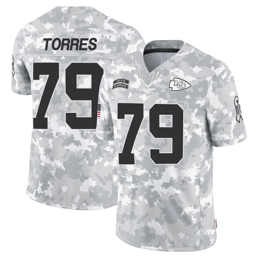 Youth Kansas City Chiefs Nick Torres Nike 2024 Salute to Service Limited Arctic Camo Jersey Youth Kansas City Chiefs Nick Torres Nike 2024 Salute to Service Limited Arctic Camo Jersey