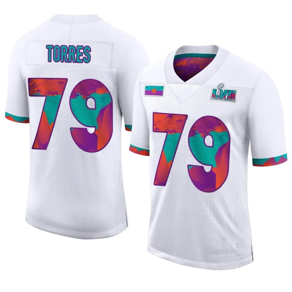 Youth Kansas City Chiefs Nick Torres Nike Super Bowl LVII Limited White Jersey Youth Kansas City Chiefs Nick Torres Nike Super Bowl LVII Limited White Jersey