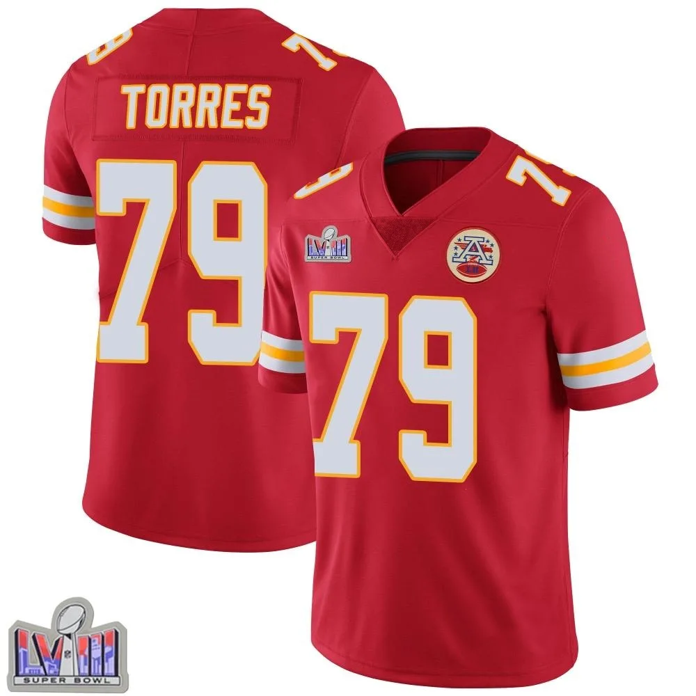 Youth Kansas City Chiefs Nick Torres Nike Team Color Vapor Untouchable Super Bowl LVIII Patch Limited Red Jersey Youth Kansas City Chiefs Nick Torres Nike Team Color Vapor Untouchable Super Bowl LVIII Patch Limited Red Jersey