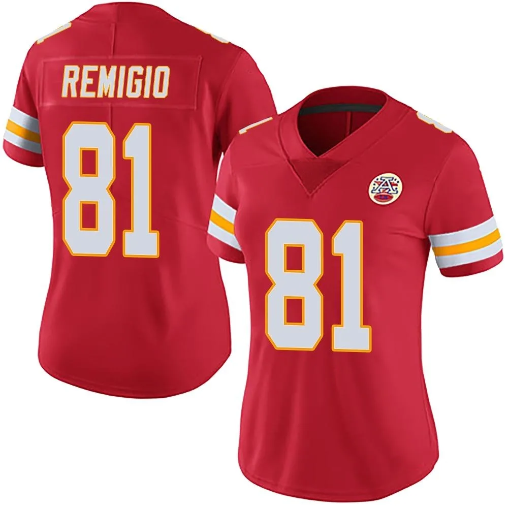 Women's Kansas City Chiefs Nikko Remigio Nike Team Color Vapor Untouchable Limited Red Jersey Women's Kansas City Chiefs Nikko Remigio Nike Team Color Vapor Untouchable Limited Red Jersey
