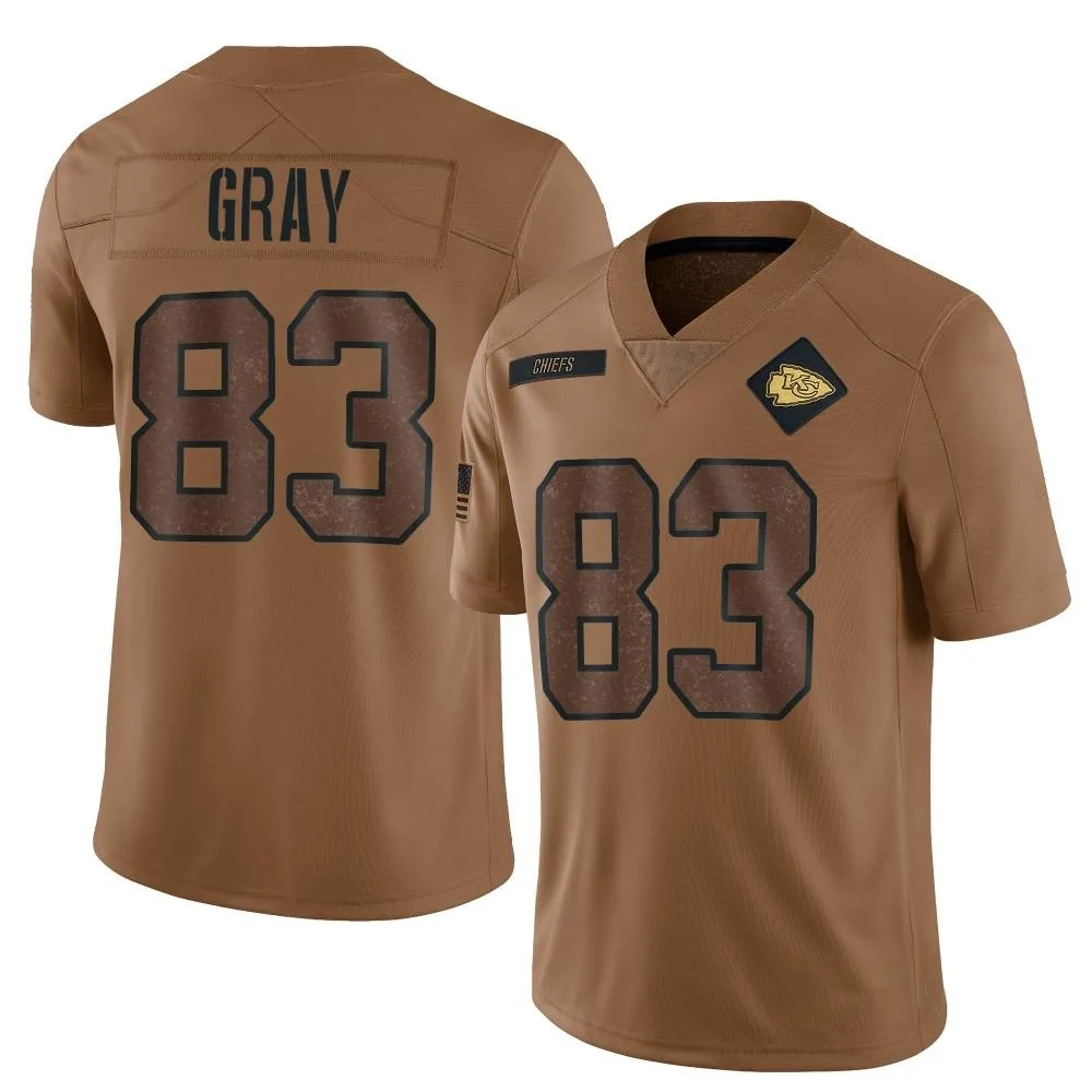 Men's Kansas City Chiefs Noah Gray Nike 2023 Salute To Service Limited Brown Jersey Men's Kansas City Chiefs Noah Gray Nike 2023 Salute To Service Limited Brown Jersey