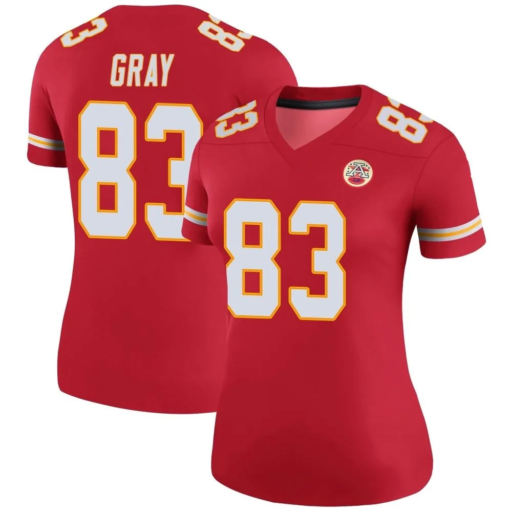 Women's Kansas City Chiefs Noah Gray Nike Color Rush Legend Red Jersey Women's Kansas City Chiefs Noah Gray Nike Color Rush Legend Red Jersey
