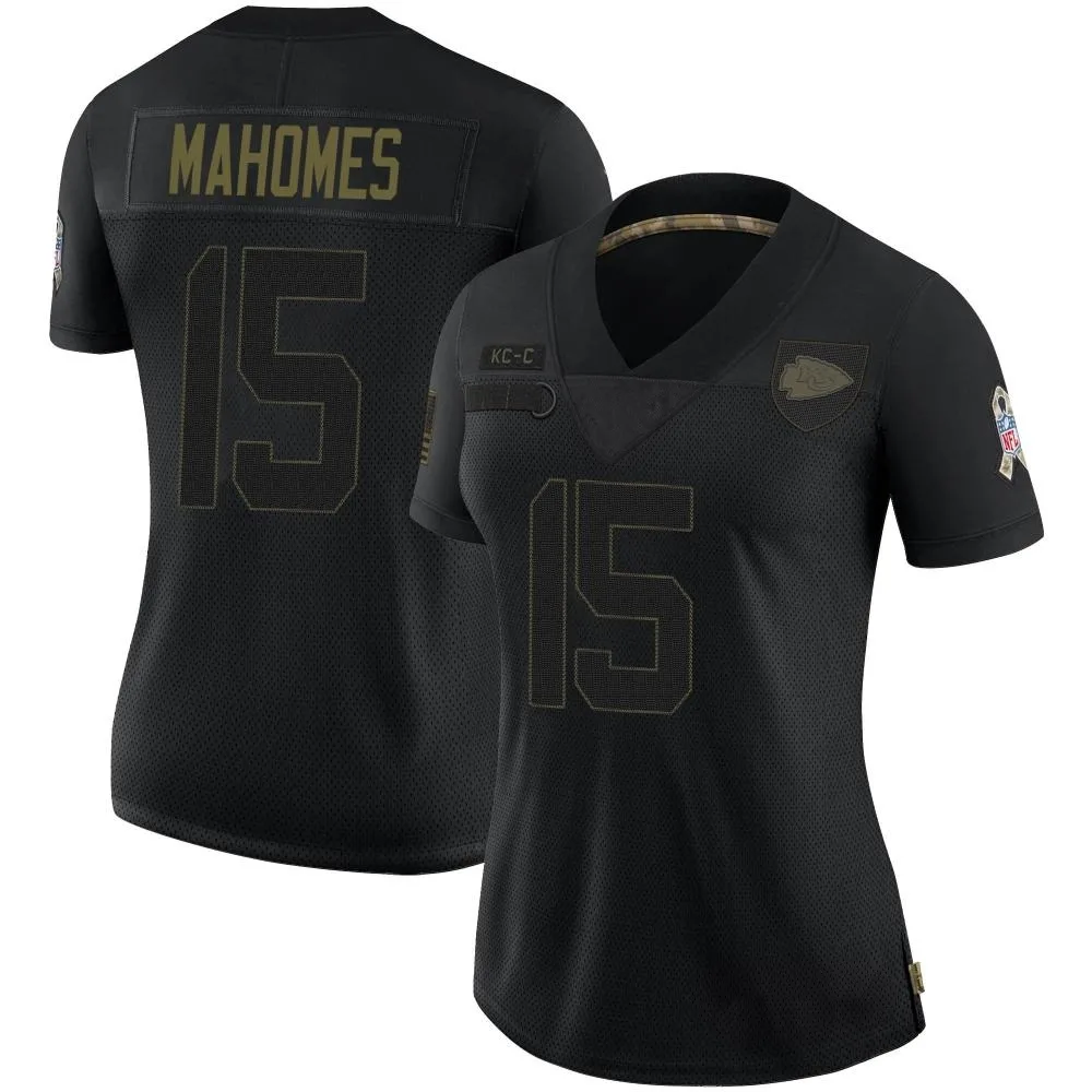 Women's Kansas City Chiefs Patrick Mahomes Nike 2020 Salute To Service Limited Black Jersey Women's Kansas City Chiefs Patrick Mahomes Nike 2020 Salute To Service Limited Black Jersey